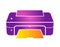 Colorful vector printer icon.