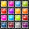 Colorful Vector Square Glass Buttons Set