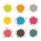 Colorful Vector Stains, Blots, Splashes Set