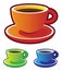 Colorful vectors: coffee cups