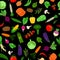 Colorful vegetables pattern