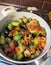 Colorful vegetables prepared for cooking vegetable stew