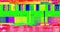 Colorful vhs glitch background realistic flickering, analog vintage TV signal with bad interference, static noise background,