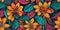 colorful vibrant african inspired flower pattern , generated by AI