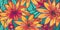 colorful vibrant african inspired flower pattern , generated by AI