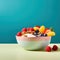 A Colorful and Vibrant Fruit Bowl with an Assortment of Fruits AI Generated