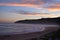 Colorful view of famous Dolphin Point Lookout DolphinÂ´s Point at sunset in Wilderness, South Africa