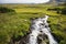 Colorful view of green canyon with pure water creek