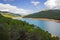 Colorful view of he reservoir Tranco de Beas