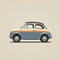 Colorful Vintage Fiat 500: A Futuristic Retro Car Design