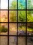 Colorful vintage glazing window panes