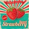 Colorful vintage Strawberry label