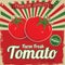 Colorful vintage Tomato label