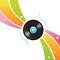 Colorful vinyl record background