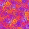 Colorful violet and orange paintbrush spirals spring seamless background