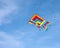 colorful vividly colored kite that I fly in the sky symbol of pa