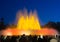 Colorful vocal Montjuic fountain in Barcelona. Catalonia