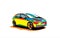 Colorful Volkswagen ID3 drawing