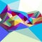 Colorful volumetric low poly elegant background