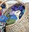 Colorful Warp and Stips of Materials in Basket for Weaving Rugs