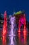 Colorful Water Fountain on Everett Waterfront