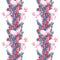 Colorful water plants and sea weed pattern with cute axolotl