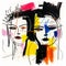 Colorful Watercolor Fashion Illustration: Abstract Painting Of Two Women