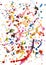Colorful watercolor splash background, abstract watercolor stains