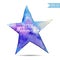 Colorful watercolor star icon.