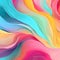 Colorful watercolor waves, 3D lines as abstract background wallpaper