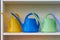 Colorful watering cans