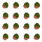 Colorful watermelons hand drawn seamless pattern