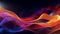 Colorful wavy abstract design on black background