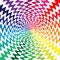 Colorful Wavy Lines Expanded from the Center. The Visual Illusion Of Movement