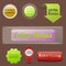 Colorful website extra bonus buttons design vector illustration glossy graphic label template banner.