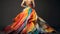 Colorful Wedding Dress: Abstract Colorist Sculptor\\\'s Vibrant And Fashionable Flair