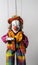 Colorful Welcoming Clown Puppet in Prague