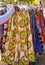 Colorful West African Clothing at an Outdoor Market