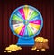 Colorful Wheel of Fortune, Gambling and Casino