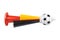 Colorful whistle soccer fan