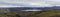 Colorful wide panorama, panoramic view on Volcanic landscape in