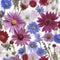 Colorful wildflower wallpaper. Wildflower illustrations. Ai-Generated