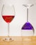 Colorful wine in glasses
