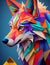 Colorful wolf graffiti art: a wild burst of creativity