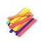 Colorful wood ice lolly sticks