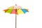 Colorful wood umbrella isolated