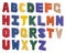Colorful wooden alphabet
