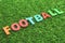 Colorful Wooden Alphabet Word Football