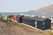 Colorful wooden buildings along the road in summer at Longyearbyen, Svalbard