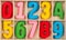 Colorful wooden Number Set